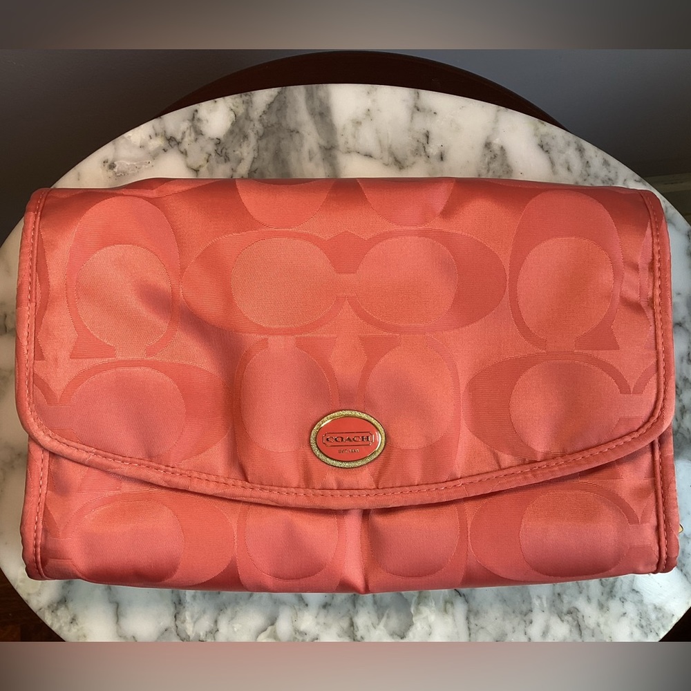 Coach Coral Cosmetic Bag